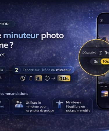 Où est le minuteur photo sur iPhone ? Guide complet